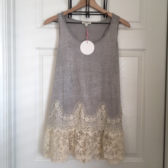 Umgee Tops - 2 for $49 Umgee Lace Top - Gray